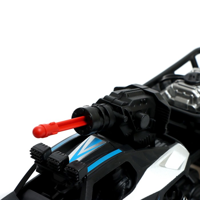 Джип радиоуправляемый «Пикап», 1:16, стреляет ракетами, эффект дыма, акб, цвет чёрный 65641