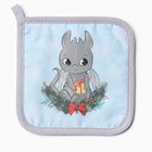 Прихватка Доляна "Радостный дракон" 17х17 см, 35% хл, 65% пэ, ватин 250 г/м2 - Фото 2