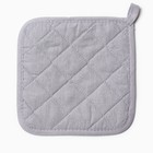 Прихватка Доляна "Чаепитие в лесу" 17х17 см, 35% хл, 65% пэ, ватин 250 г/м2 - фото 22568950