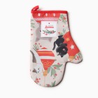 Варежка - прихватка новогодняя «Доляна. Игривого праздника», 20×28 см, ватин 250 г/м² - Фото 4