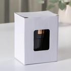 Кружка керамическая с крышкой и ложкой Vintage, 350 мл, цвет чёрный - фото 22514303