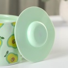 Кружка керамическая с силиконовой крышкой Доляна «Авокадо», 350 мл, цвет зелёный - Фото 3