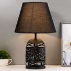 Настольная лампа "Бирма" E14 40Вт черный 27х27х42 см RISALUX - Фото 2