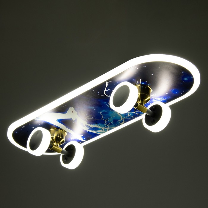 Люстра "Скейтборд" LED 32Вт 3000-6000К+7 цветов подсветка 60х20х7 см BayerLux - фото 1926767568