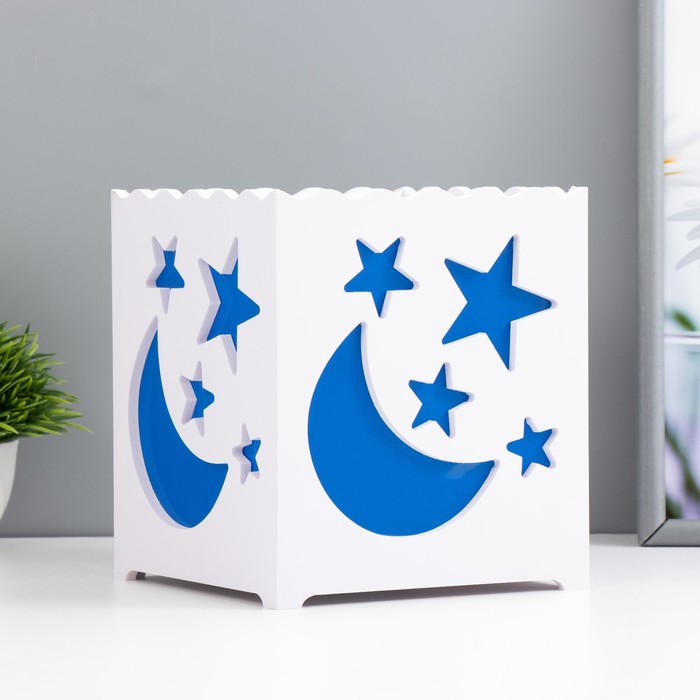 Ночник «Звездный» LED от батареек 3хААА USB синий 15×15×15 см RISALUX - Фото 1