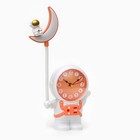 Часы - будильник с подсветкой "Космонавт" детские, 2 режима, циферблат d-9 см, 15 х 28 см - фото 7141340