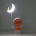 Часы - будильник с подсветкой "Космонавт" детские, 2 режима, циферблат d-9 см, 15 х 28 см - фото 7141341