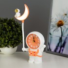 Часы - будильник с подсветкой "Космонавт" детские, 2 режима, циферблат d-9 см, 15 х 28 см - фото 7141342