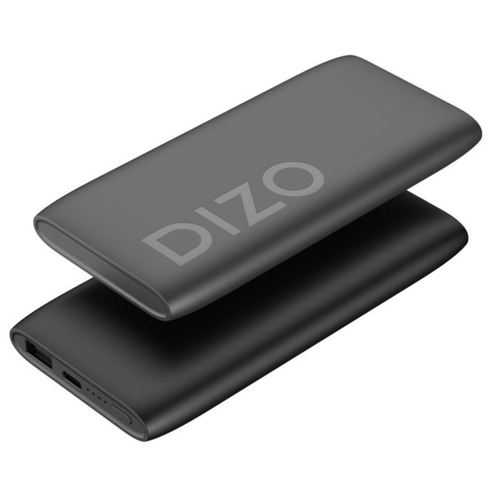 Внешний аккумулятор DIZO DP2281, 10000 мАч, USB, 2.1 А, LED индикатор, защита, черный