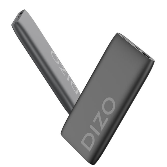 Внешний аккумулятор DIZO DP2281, 10000 мАч, USB, 2.1 А, LED индикатор, защита, серый