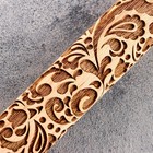 Резная скалка с узорами "Перо Жар-Птицы" для выпечки, бук, 40 мм × 350 мм - фото 22715810