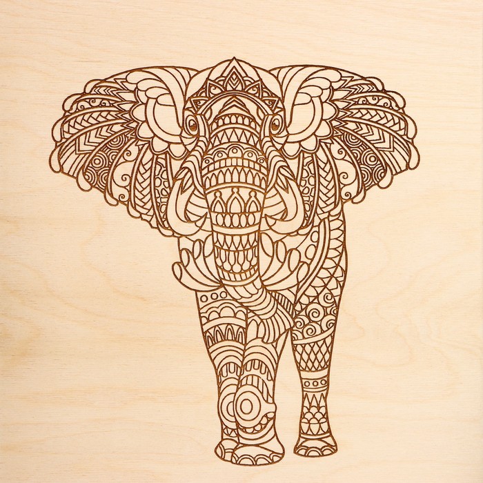Панно настенное "Слон" 360 х 480 мм - фото 1890159694