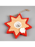 Ёлочная игрушка «Звезда с щелкунчиком», 10×10 см, 1 LED, от батареек, свечение тёплое белое - Фото 6