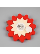 Ёлочная игрушка «Снежинка со снеговиком», 10×10 см, 1 LED, от батареек, свечение тёплое белое - Фото 6