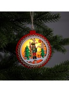 Ёлочная игрушка «Щелкунчик», 10×10 см, 1 LED, от батареек, свечение тёплое белое - Фото 4