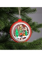 Ёлочная игрушка «Щелкунчик», 10×10 см, 1 LED, от батареек, свечение тёплое белое - Фото 5