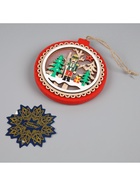 Ёлочная игрушка «Щелкунчик», 10×10 см, 1 LED, от батареек, свечение тёплое белое - Фото 7