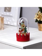 Светодиодная фигура под куполом «Оленёнок» 6×9.5×6 см, дерево, батарейки LR1130×3 (в комплекте), свечение тёплое белое - фото 119635072