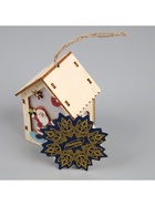 Ёлочная игрушка «Дед Мороз с подарками», 4.5×5×5.6 см, 1 LED, от батареек, свечение тёплое белое - Фото 7