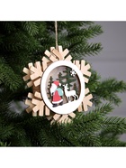 Ёлочная игрушка «Дед Мороз с подарками», 15.5 см, 1 LED, от батареек, свечение тёплое белое - Фото 5