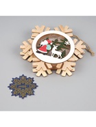 Ёлочная игрушка «Дед Мороз с подарками», 15.5 см, 1 LED, от батареек, свечение тёплое белое - Фото 7