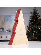 Светодиодная фигура «Дед Мороз» 29.5×45×7 см, дерево, батарейки AAAх2 (не в комплекте), свечение тёплое белое - фото 119635095