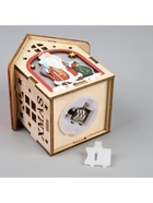 Ёлочная игрушка «Домик с Дедом Морозом», 8×7×6 см, 1 LED, от батареек, свечение тёплое белое - Фото 6