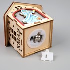 Ёлочная игрушка «Домик со Снегурочкой», от батареек, свечение тёплое белое - Фото 4