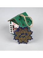 Ёлочная игрушка «Два снеговика», 8×7×6 см, 1 LED, от батареек, свечение тёплое белое - Фото 7