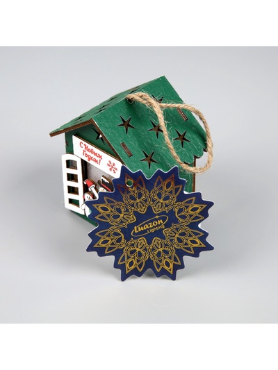 Ёлочная игрушка «Два снеговика», 8×7×6 см, 1 LED, от батареек, свечение тёплое белое