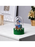 Светодиодная фигура под куполом «Снегурочка» 6×10×6 см, дерево, батарейки LR1130×3 (в комплекте), свечение тёплое белое - фото 63183618