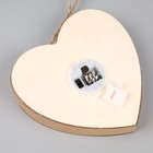 Ёлочная игрушка «Сердце со Снегурочкой», от батареек, свечение тёплое белое - фото 7125838