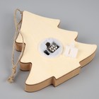 Ёлочная игрушка «Ёлочка с Дедом Морозом», 11х11х2.5 см, 1 LED, от батареек, свечение тёплое белое - Фото 3