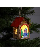 Ёлочная игрушка «Домик со Снегурочкой», 11×8.5×7.5 см, 1 LED, от батареек, свечение тёплое белое - Фото 4