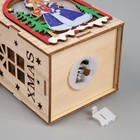 Ёлочная игрушка «Домик со Снегурочкой», от батареек, свечение тёплое белое - Фото 4