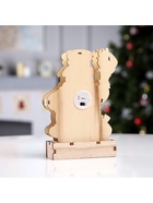 Светодиодная фигура «Снеговик с подарками» 13×20×2.5 см, дерево, батарейки LR1130×3 (в комплекте), свечение тёплое белое - Фото 6