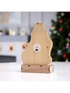 Светодиодная фигура «Дед Мороз» 14×20×2.5 см, дерево, батарейки LR1130×3 (в комплекте), свечение тёплое белое - фото 119635112