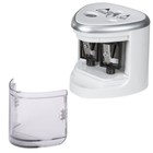 Точилка электрическая 2 отверстия BRAUBERG DUAL, питание от 4 батареек АА, белая 270580 - фото 24551606