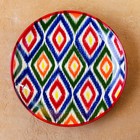 Ляган круглый Риштанская керамика 28см, Атлас - фото 10832975