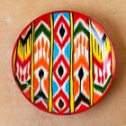 Ляган круглый Риштанская керамика 28см, Атлас - фото 10832981