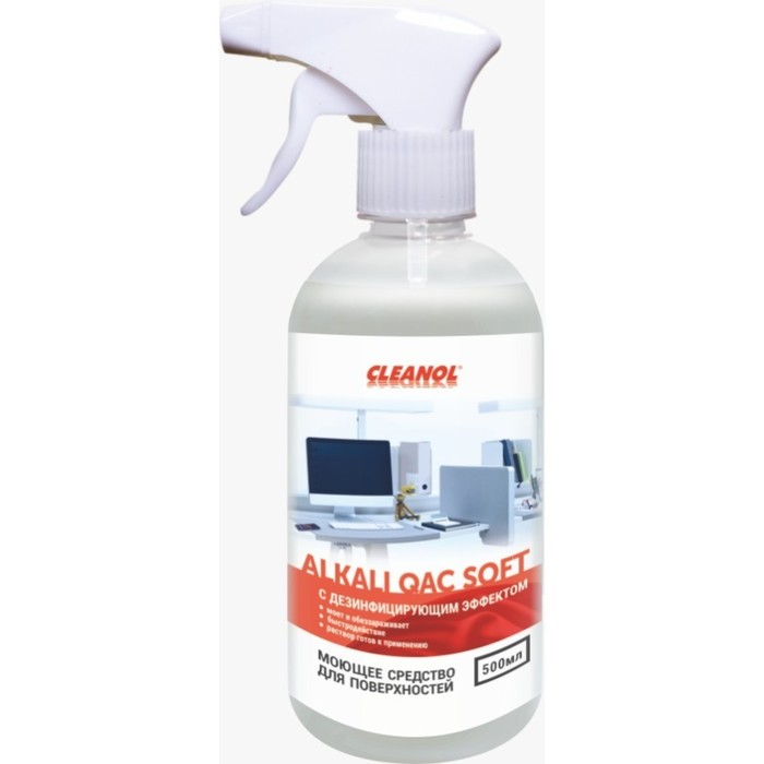 Моющее средство для поверхностей Cleanol Alkali QAC Soft, триггер, 500 мл