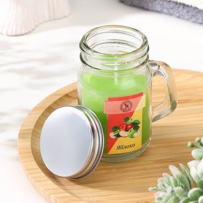 Свеча ароматическая в банке «Яблоко», 7.2×8.5 см, 190 г
