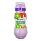 Бутылочка детская с силиконовой трубочкой «Сочные фрукты», 400 мл., со шнурком, цвет МИКС - Фото 3