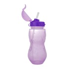 Бутылочка детская с силиконовой трубочкой «Сочные фрукты», 400 мл., со шнурком, цвет МИКС - Фото 5