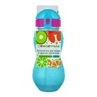Бутылочка детская 400мл., с трубочкой и шнурком «Сочные фрукты», цвет МИКС - фото 7078117
