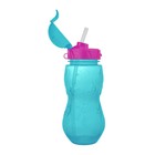 Бутылочка детская с силиконовой трубочкой «Сочные фрукты», 400 мл., со шнурком, цвет МИКС - Фото 8
