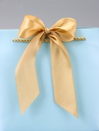 Пакет подарочный ламинированный, с лентой «Голубой», горизонтальный, 19×20×9 см 9624178