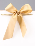 Пакет подарочный ламинированный, с лентой «Белый», горизонтальный, 26×25×11 см 9624179