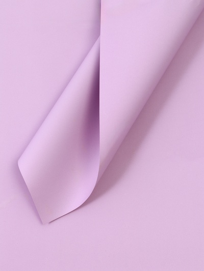 Пленка для цветов тонированная, матовая, светло - сиреневая, 57×57 см ±5% см, 65 мкм