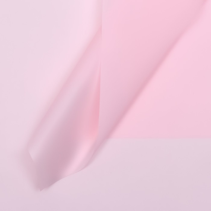 Пленка для цветов, матовая, светло-розовая, 56 х 56 см, 55 мкм - Фото 1